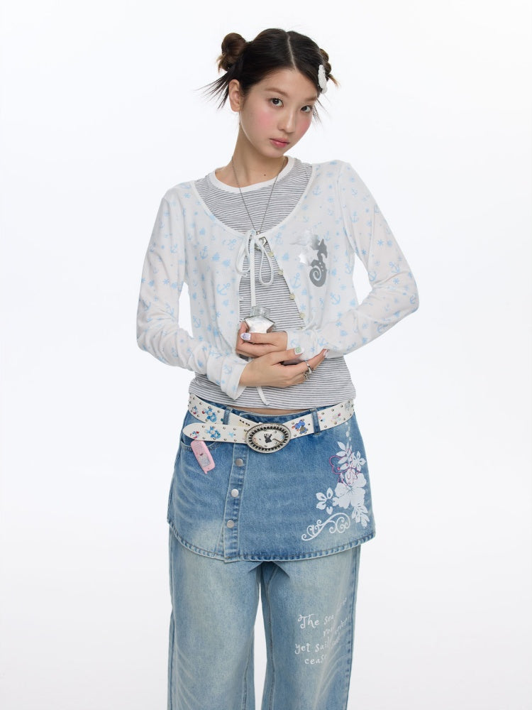Nautical Strap Lightweight Sunscreen Cardigan【s0000016825】