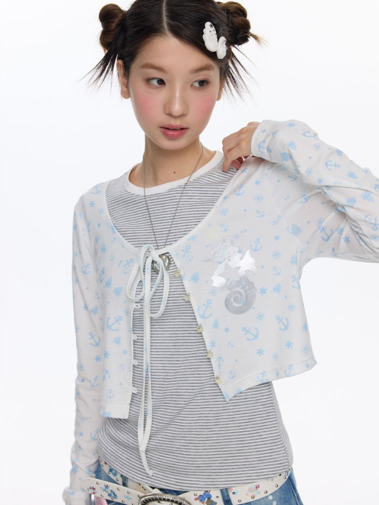 Nautical Strap Lightweight Sunscreen Cardigan【s0000016825】