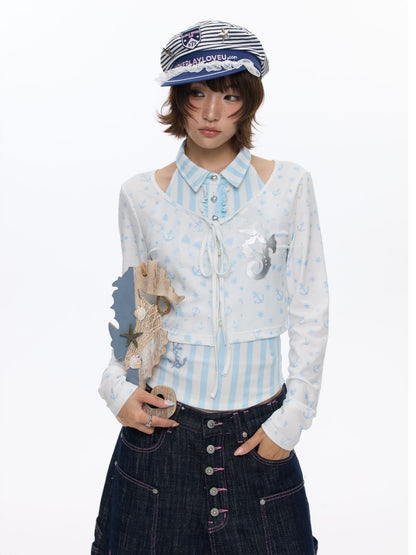 Nautical Strap Lightweight Sunscreen Cardigan【s0000016825】