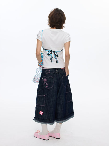 Pixel Graffiti Funny Design Short-Sleeved T-Shirt【s0000016834】
