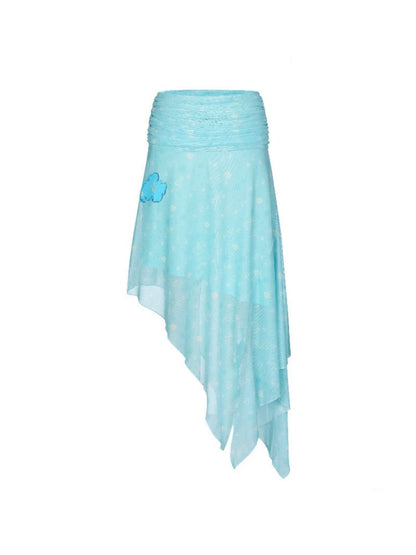 Summer Cool Beach High-Waisted Stretch Mesh Skirt【s0000016837】