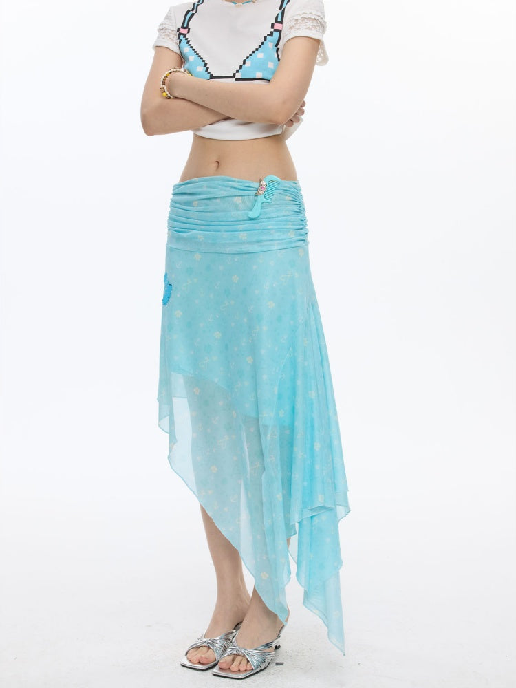 Summer Cool Beach High-Waisted Stretch Mesh Skirt【s0000016837】