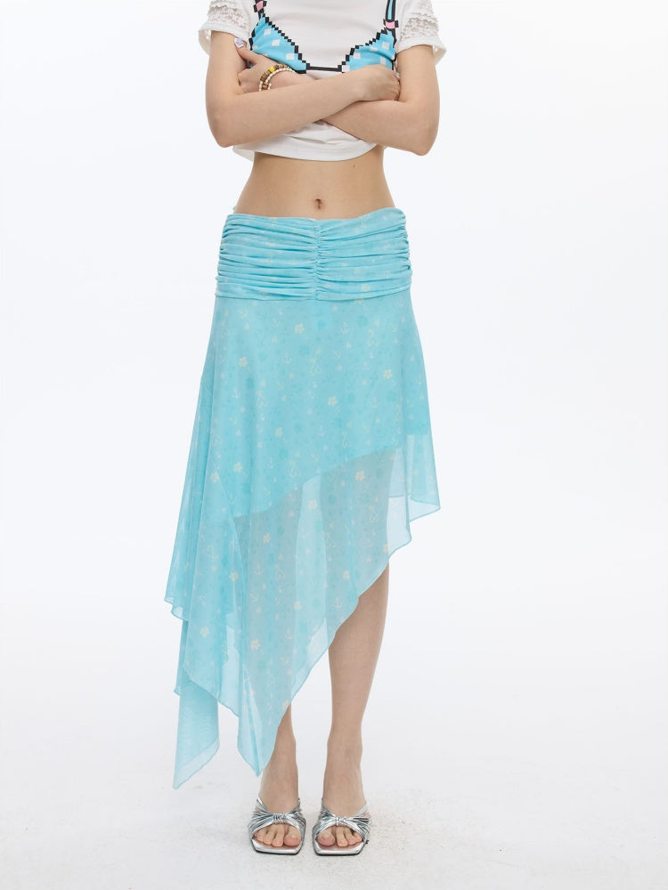 Summer Cool Beach High-Waisted Stretch Mesh Skirt【s0000016837】