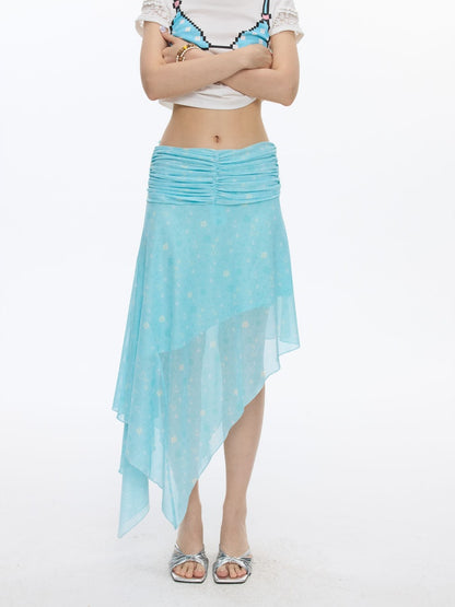 Summer Cool Beach High-Waisted Stretch Mesh Skirt【s0000016837】