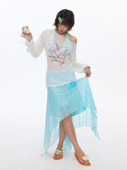 Dolphin Graffiti Short Sleeve T-Shirt【s0000016839】