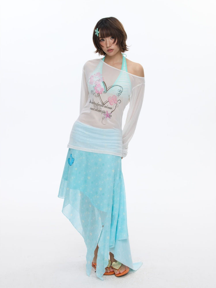Dolphin Graffiti Short Sleeve T-Shirt【s0000016839】