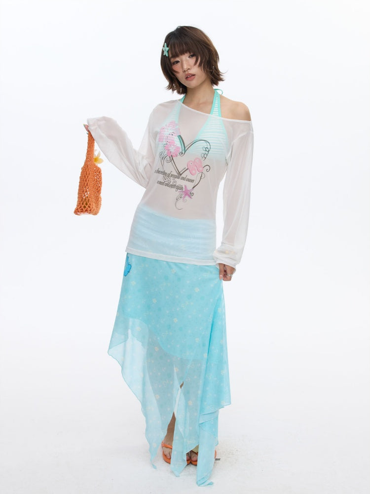 Dolphin Graffiti Short Sleeve T-Shirt【s0000016839】