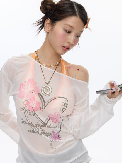 Dolphin Graffiti Short Sleeve T-Shirt【s0000016839】