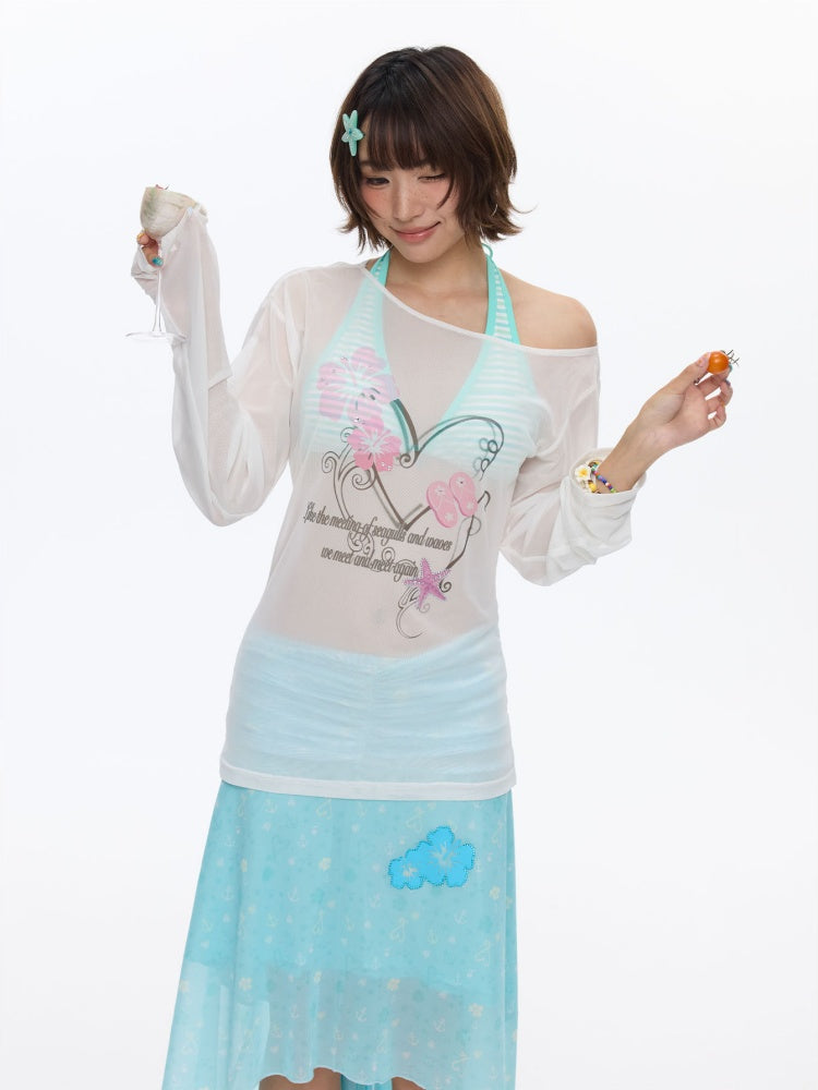 Dolphin Graffiti Short Sleeve T-Shirt【s0000016839】