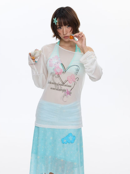 Pink Island Slouchy Sleeve Blouse【s0000016838】