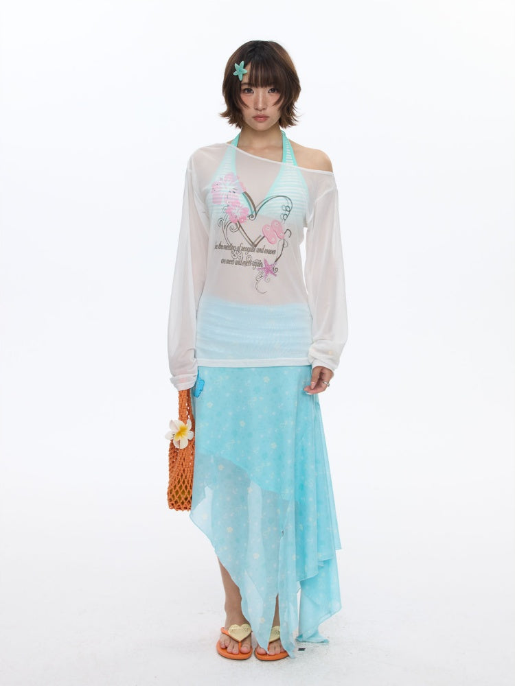 Pink Island Slouchy Sleeve Blouse【s0000016838】