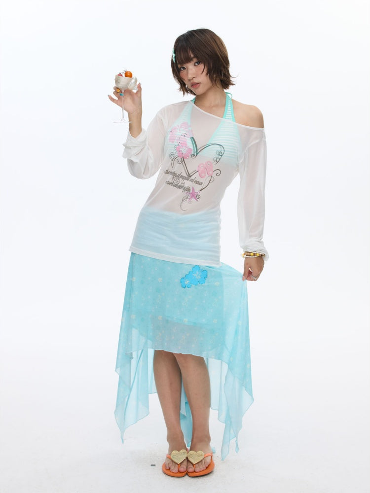 Pink Island Slouchy Sleeve Blouse【s0000016838】