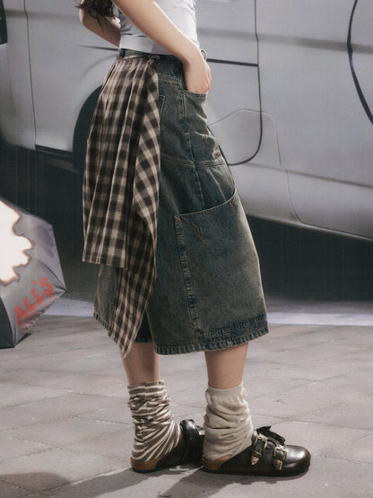 Detachable Butt Curtain Denim Cropped Pants【s0000017057】