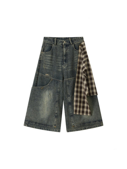 Detachable Butt Curtain Denim Cropped Pants【s0000017057】