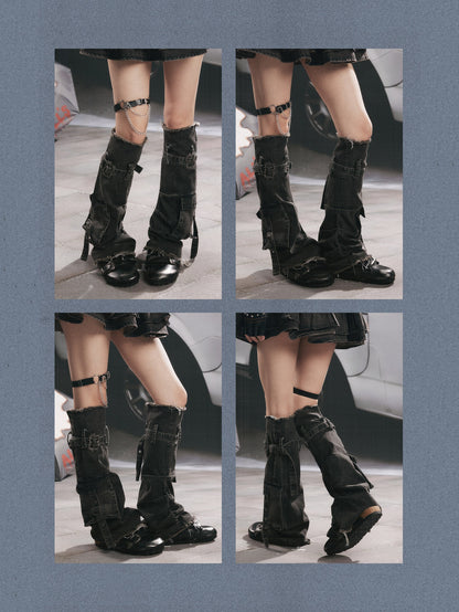 Niche Denim Pocket Leg Warmers【s0000017059】