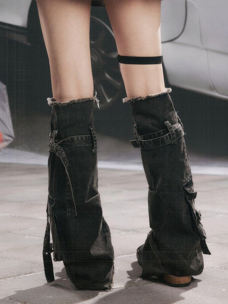 Niche Denim Pocket Leg Warmers【s0000017059】