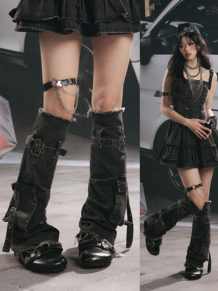 Niche Denim Pocket Leg Warmers【s0000017059】