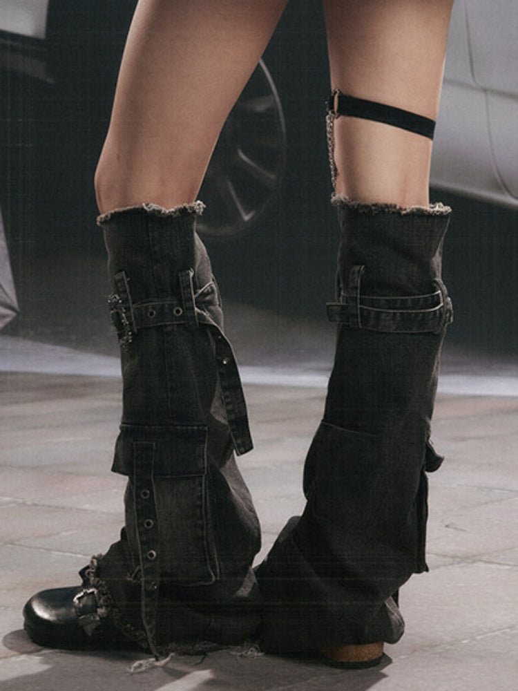 Niche Denim Pocket Leg Warmers【s0000017059】