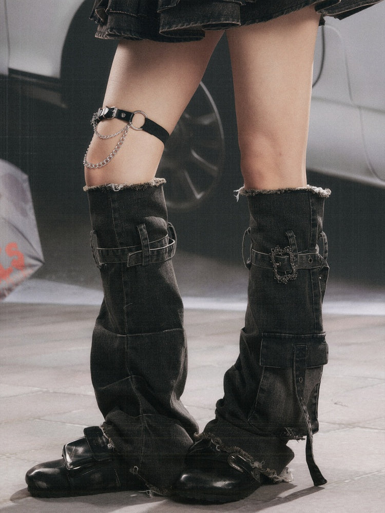 Niche Denim Pocket Leg Warmers【s0000017059】