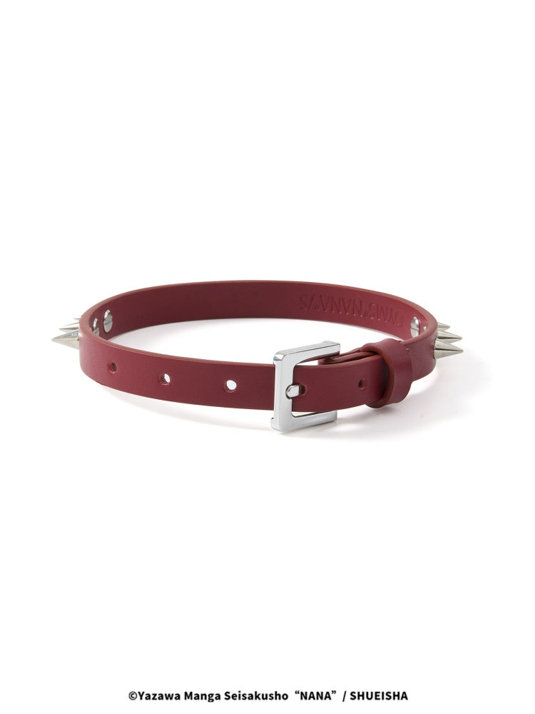 Chemical Girl×NANA Co-Branded Punk Graphic Printed Metal Rivet Leather Choker 【s0000017089】