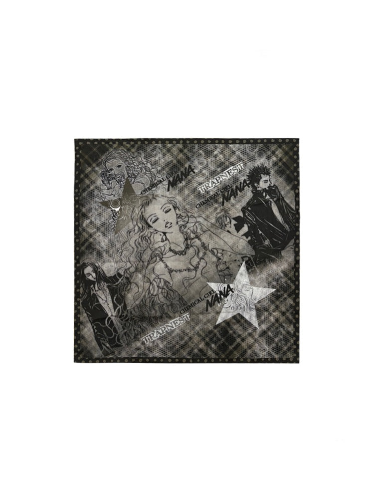 Chemical Girl×NANA Co-Branded Multi-Colored Portrait Print Square Scarf【s0000017097】