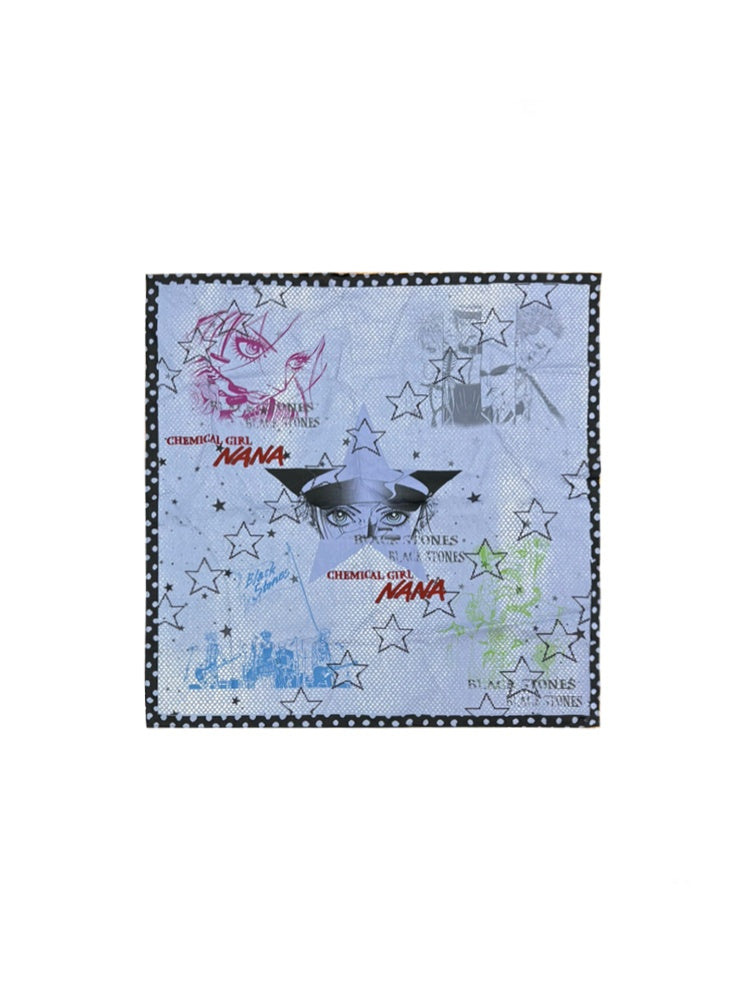 Chemical Girl×NANA Co-Branded Multi-Colored Portrait Print Square Scarf【s0000017097】