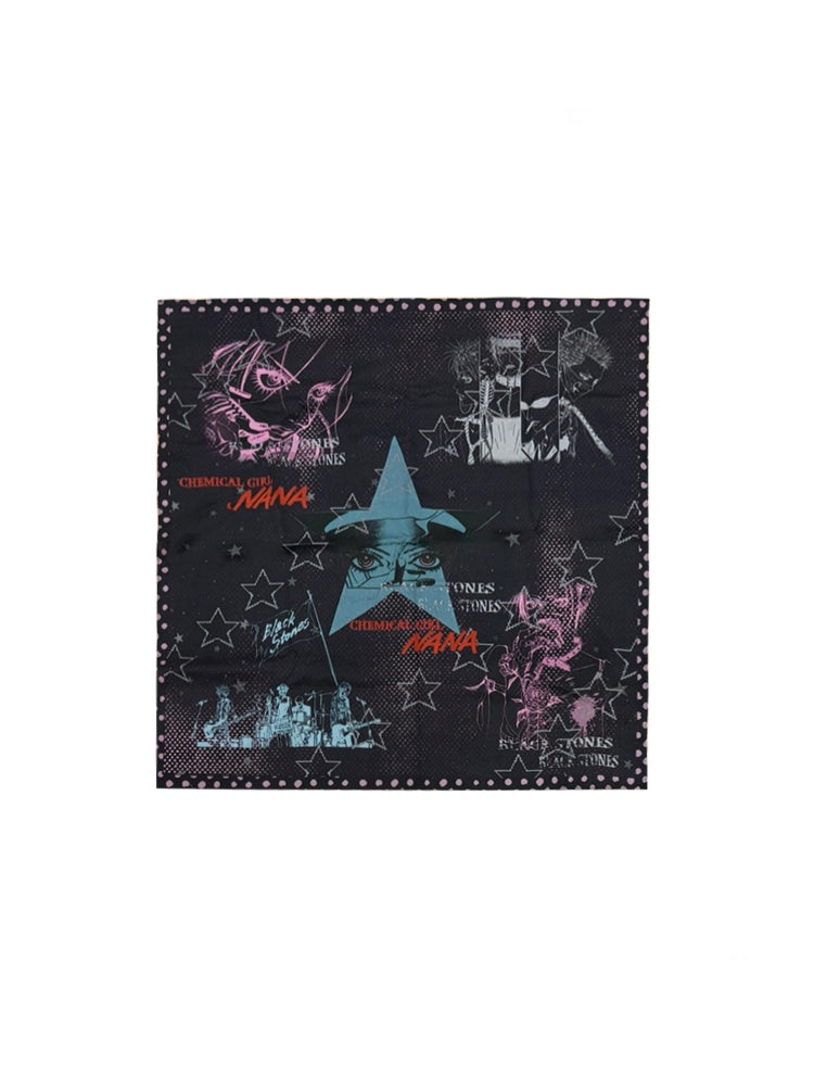 Chemical Girl×NANA Co-Branded Multi-Colored Portrait Print Square Scarf【s0000017097】
