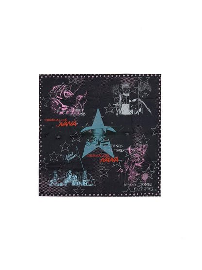 Chemical Girl×NANA Co-Branded Multi-Colored Portrait Print Square Scarf【s0000017097】