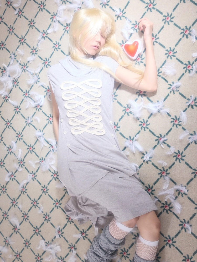 Deconstructed Irregular Mid-Rise Metal Buttoned Skirt【s0000017176】
