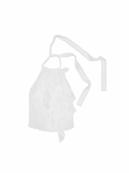 Sheer Chiffon Lace Ruffled Backless Halter Neck Camisole【s0000017179】