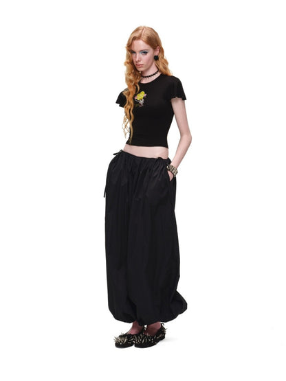 Thin Loose Leg-Shaping Balloon Pants【s0000017187】
