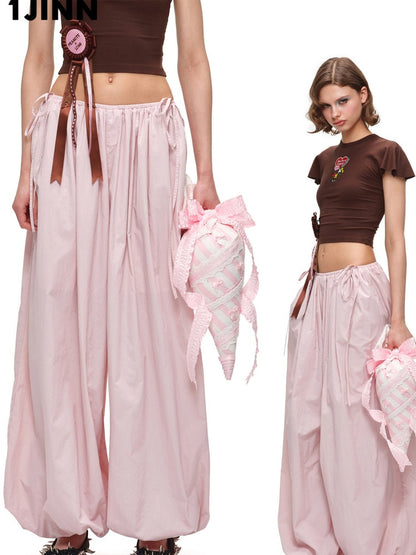 Thin Loose Leg-Shaping Balloon Pants【s0000017187】