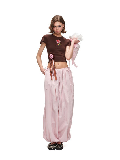 Thin Loose Leg-Shaping Balloon Pants【s0000017187】