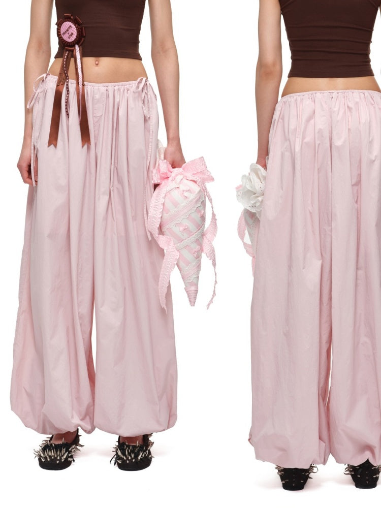 Thin Loose Leg-Shaping Balloon Pants【s0000017187】