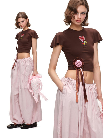 Thin Loose Leg-Shaping Balloon Pants【s0000017187】