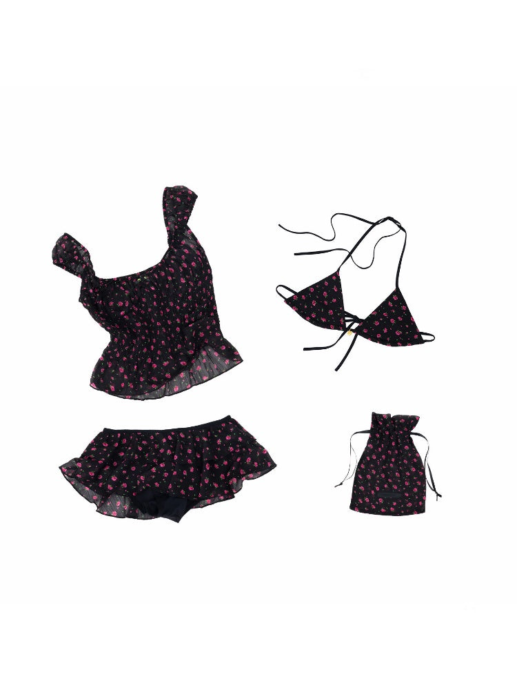 Floral Large U-Neck Bikini Set【s0000017196】