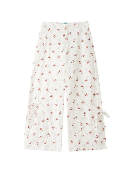 Relaxed Paratrooper Print Slightly Wide Leg Drawstring Pocket Pants【s0000017205】