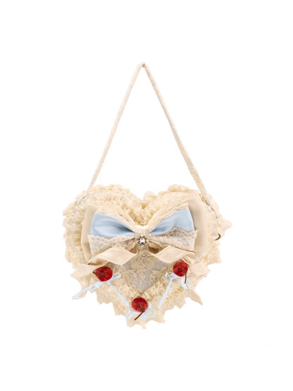 Twin Cherry Mousse Heart-Shaped Bag【s0000017220】