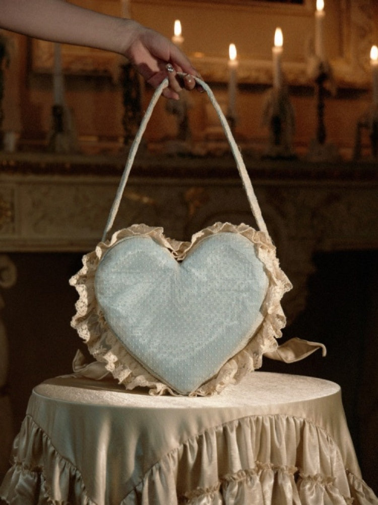 Twin Cherry Mousse Heart-Shaped Bag【s0000017220】