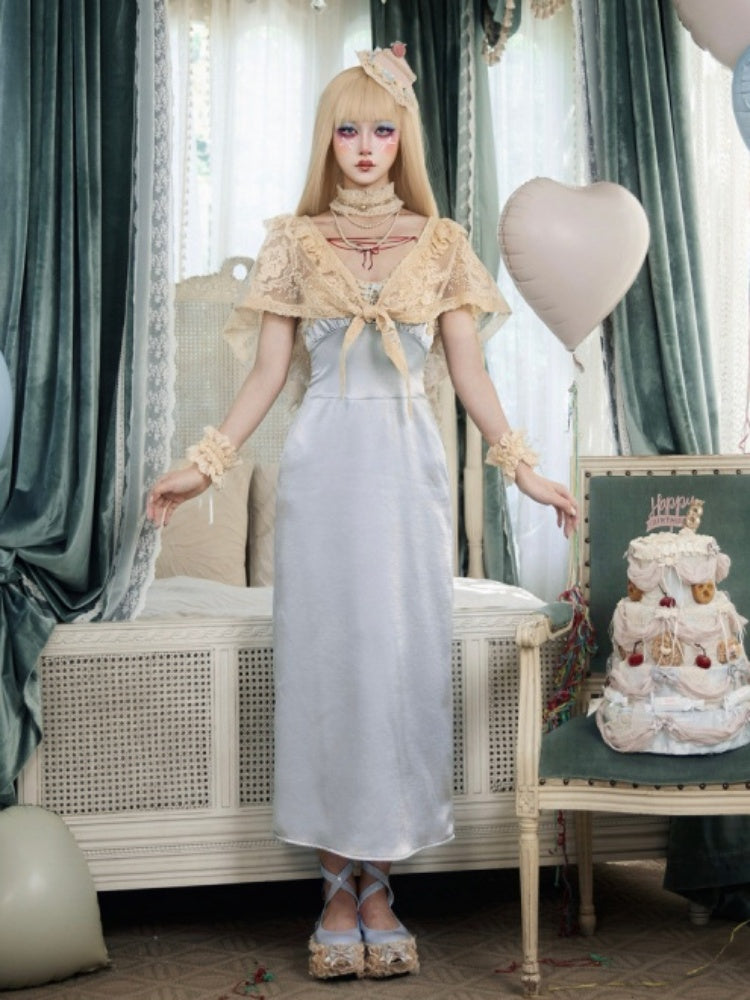 Retro Doll Style Cream Beige Lace Shawl【s0000017222】