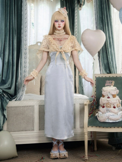 Retro Doll Style Cream Beige Lace Shawl【s0000017222】