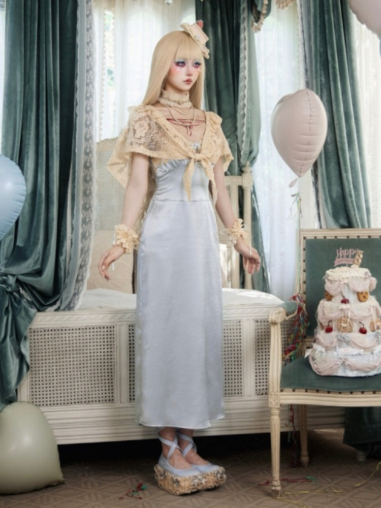 Retro Doll Style Cream Beige Lace Shawl【s0000017222】