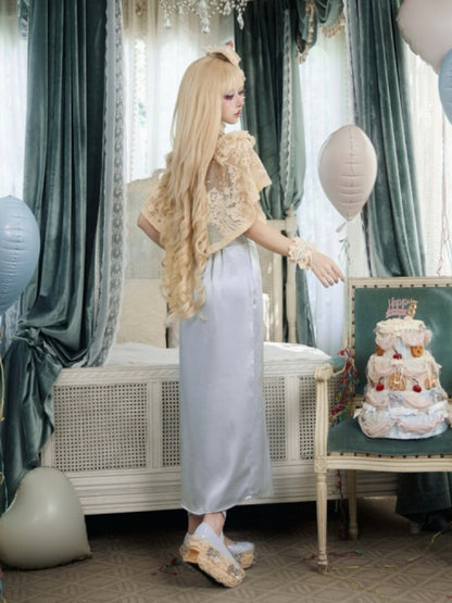 Retro Doll Style Cream Beige Lace Shawl【s0000017222】