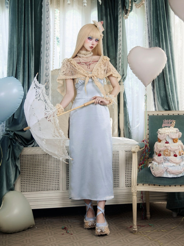 Retro Doll Style Cream Beige Lace Shawl【s0000017222】
