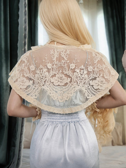Retro Doll Style Cream Beige Lace Shawl【s0000017222】