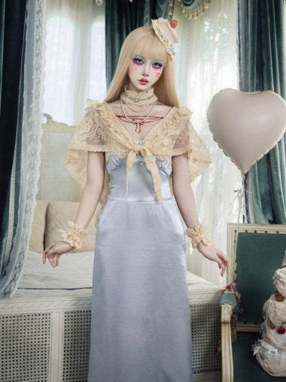 Retro Doll Style Cream Beige Lace Shawl【s0000017222】