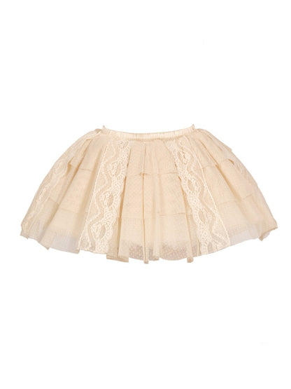 French Rococo Style Elastic Waist Lace Skirt Pants【s0000017223】