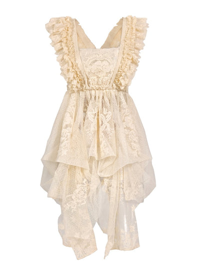 Faret Antique Cream Lace Apron【s0000017228】