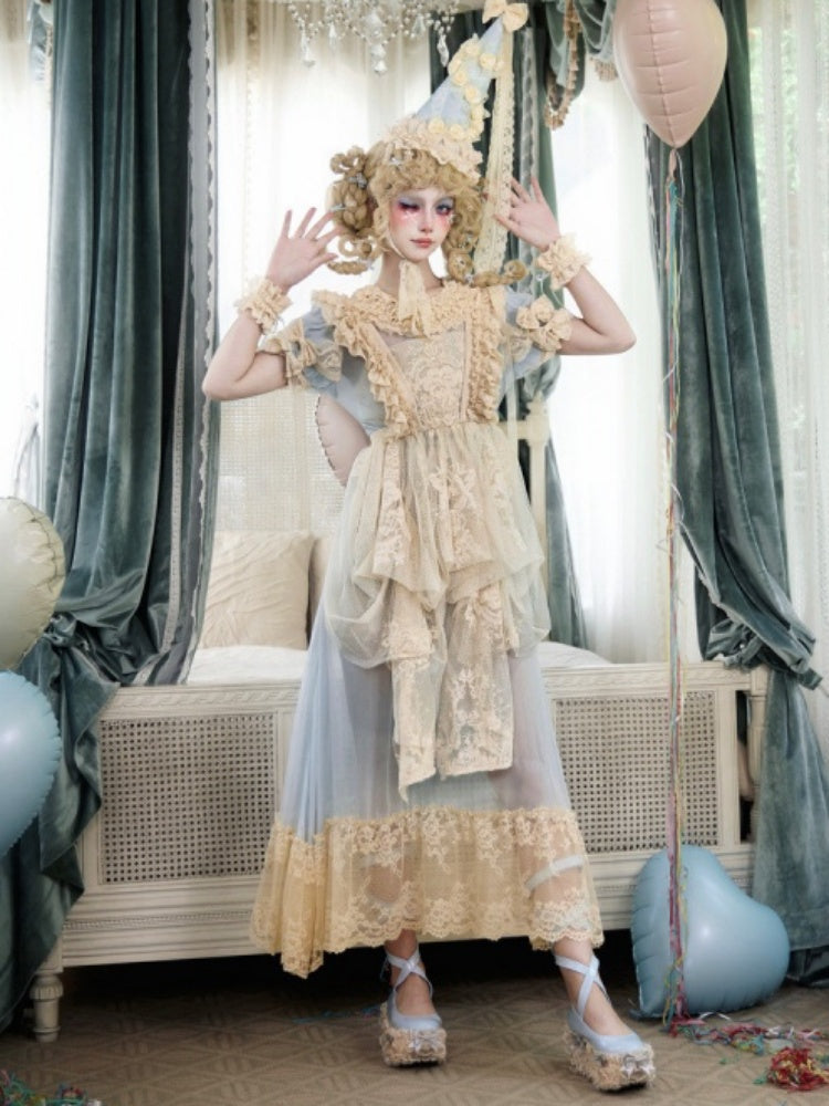 Faret Antique Cream Lace Apron【s0000017228】