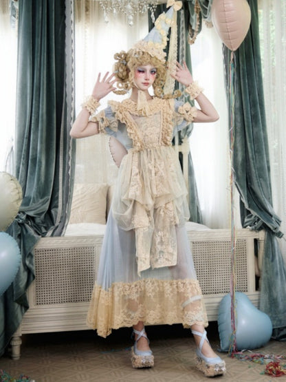 Faret Antique Cream Lace Apron【s0000017228】